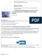 Does Corporate Social Responsibility Lead To Superior Financial Performance? A Regression Discontinuity Approach