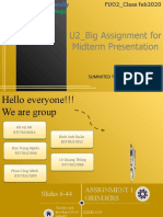 U2 - Big Assignment For Midterm Presentation: Dept. Food Technology