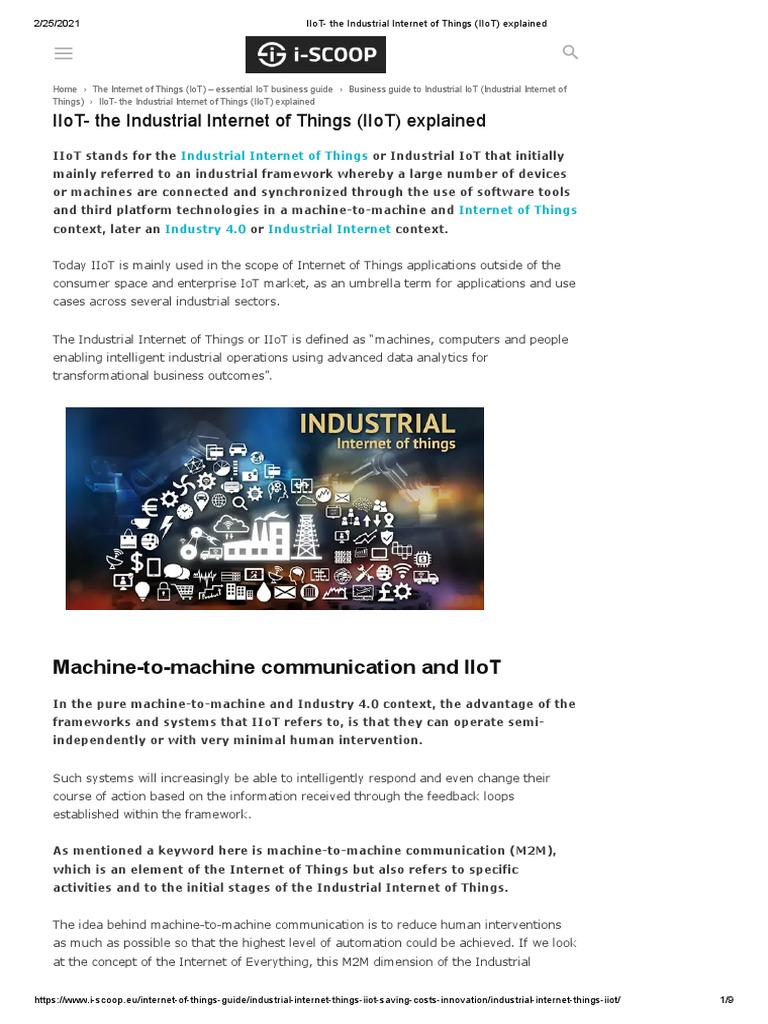 Overview of the Industrial IoT | PDF | Internet Of Things | Internet
