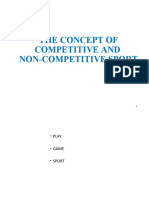 The Concept of Competitive and Non-Competitive Sport