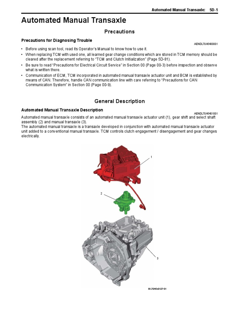 Caja AMT New Celerio PDF Manual Transmission Clutch