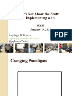 It's Not About The Stuff: Implementing A 1:1: Wasb January 19, 2011
