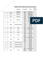 ASSEMBLY PART LIST FOR PLAN AT 26.700mt, 23.100mt, 28.814mt LVL