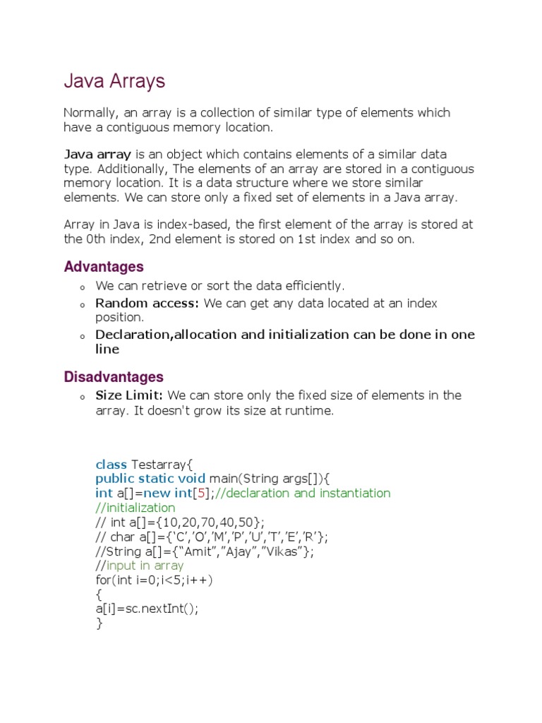 Arrays Theory & Sorting | PDF | Array Data Structure | Algorithms And ...
