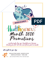 Healthcarers Month 2020 Promotions