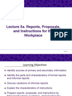 Lecture 5a. Types of Report