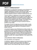 What Is Utilitarianism