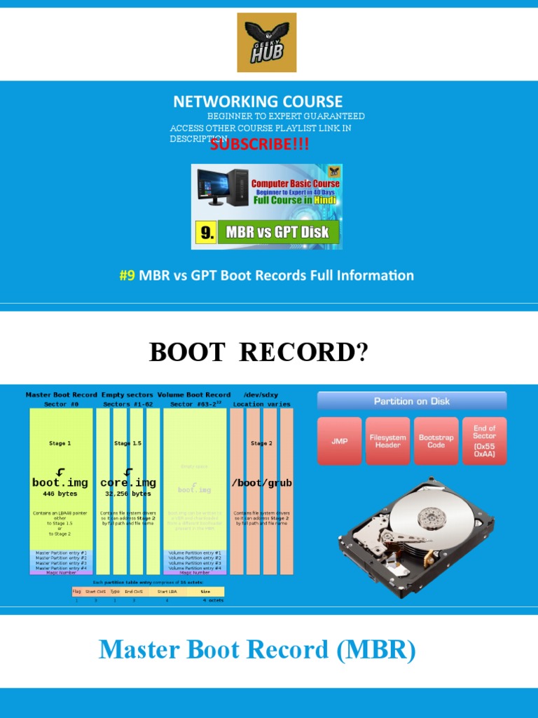 MBR vs GPT: Key Differences Explained | PDF