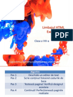 Exemple in limbajul HTML