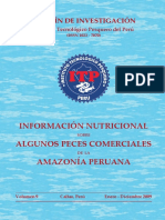 Información Nutricional Sobre Algunos Peces