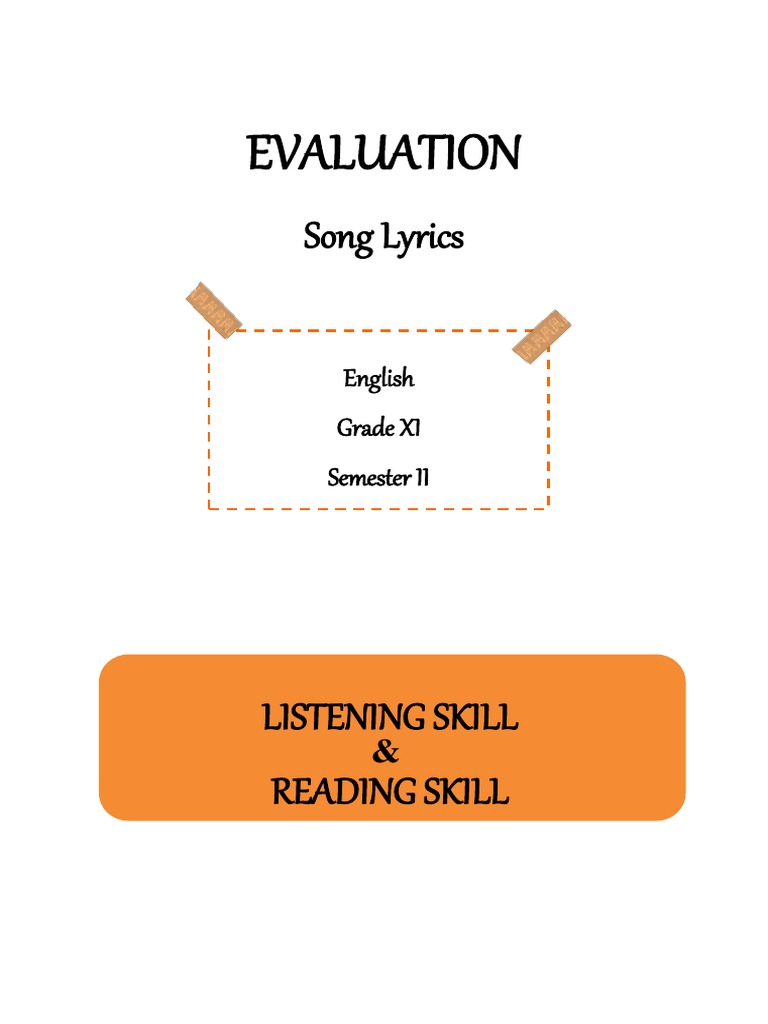 Evaluation Song Lyrics PDF