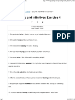 Gerunds and Infinitives Exercise 4 ENGLISH PAGE