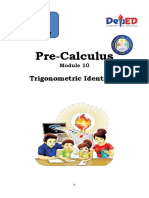 PRE-CALCULUS - MODULE10 Trigonometric Identities