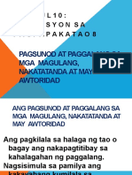 ESP 8 MODYUL 10 Pagsunod at Paggalang