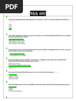 MTH 601 MCQ