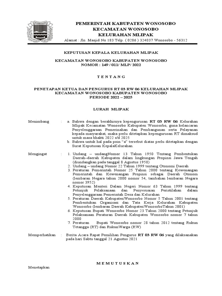 RT 02 RW 02 | PDF