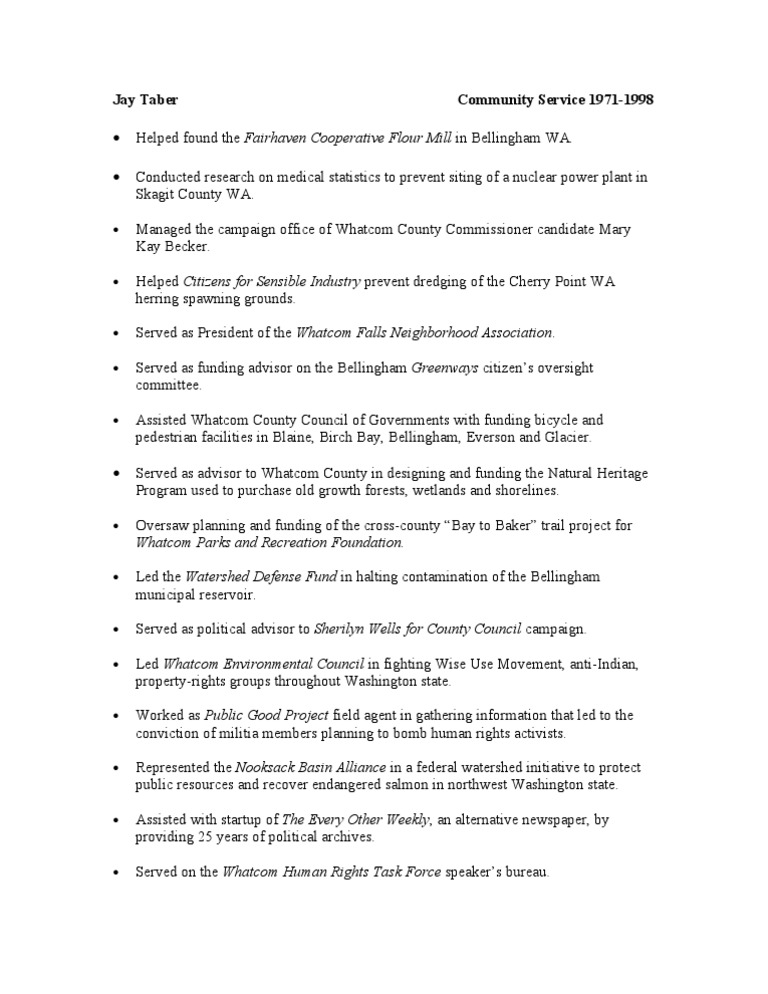 Community Service | PDF