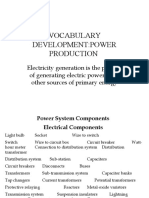 Vocabulary - Power Production