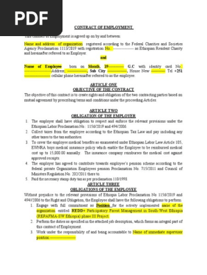 Contract of Employment