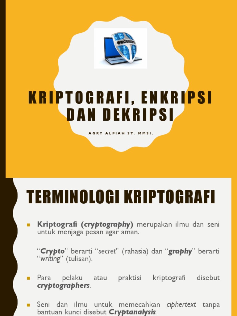 Kriptografi, Enkripsi Dan Dekripsi | PDF