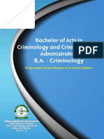 Bachelor of Arts in Criminology and Criminal Justice Administration B.A. - Criminology