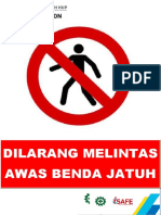 Dilarang Melintas Awas Benda Jatuh