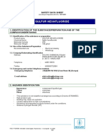 Sulfur Hexafluoride: Safety Data Sheet