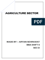 Agriculture Sector: Made by - Aryan Sehrawat Bba Shift Ii Sec-D