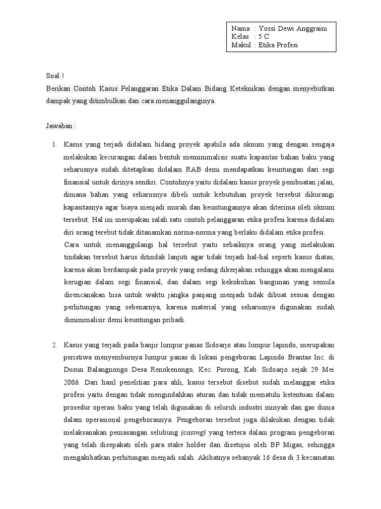 Contoh pelanggaran etika dalam lingkungan militer