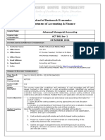 School of Business& Economics Department of Accounting & Finance