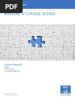 Manual Storage Sizing: Poorna Prashanth