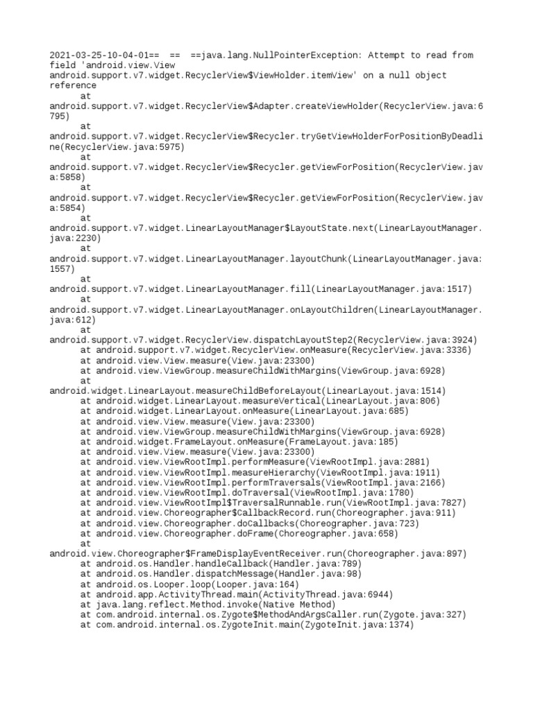 3.9.1 Crash 2021 03 25 10 04 01 1616663041477 | PDF | Java Platform ...
