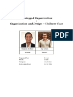 Strategy & Organization - Organisation and Design - Unilever Case