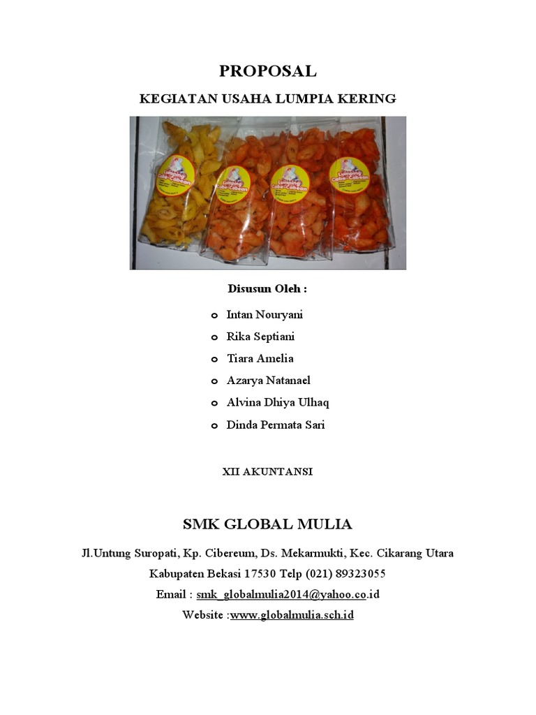 Proposal Lumpia Kering Pdf