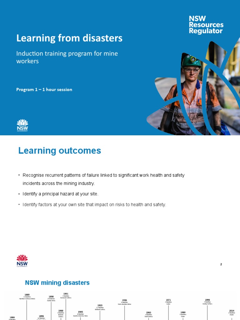 Learning From Disasters: Induction Training Program For Mine Workers ...