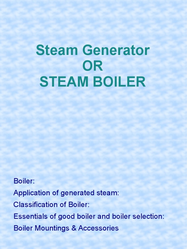 Steam Generator PDF Boiler Steam