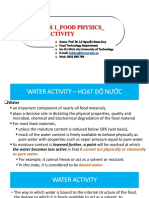 Chapter 1 - Food Physics - Water Activity