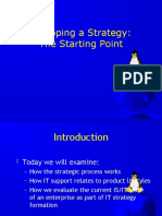 Developing A Strategy: The Starting Point