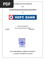 SCOPE OF DIGITALIZATION IN BANKING' HDFC