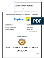 A Study On Consumer Behavior Towards Online Shopping With Reference To Flipkart, Lucknow