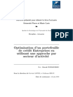 Optimisation D'un Portefeuille de Crédit Entreprises en Utilisant Une Approche Par Secteur D'activité