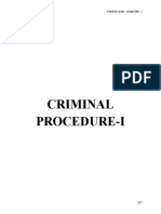 Criminal Procedure-I: Fourth Year - Semester - I