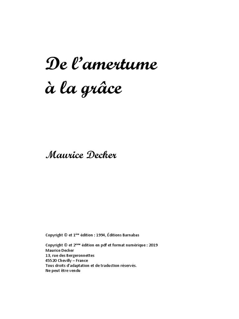 Amertumegrace Pdf Dieu