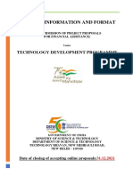 General Information and Format: Technology Development Programme
