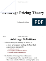 Arbitrage Pricing Theory: Professor Siyi Shen