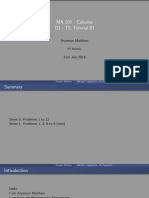 MA 105: Calculus D1 - T5, Tutorial 01: Aryaman Maithani