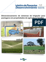 Dimensionamento de Sistemas de Irrigacao para Pastagens em Propriedade de Agricultura Familiar