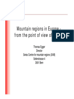 Mountain regions in Europe ESPON