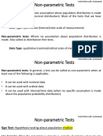  Non-Parametric Tests