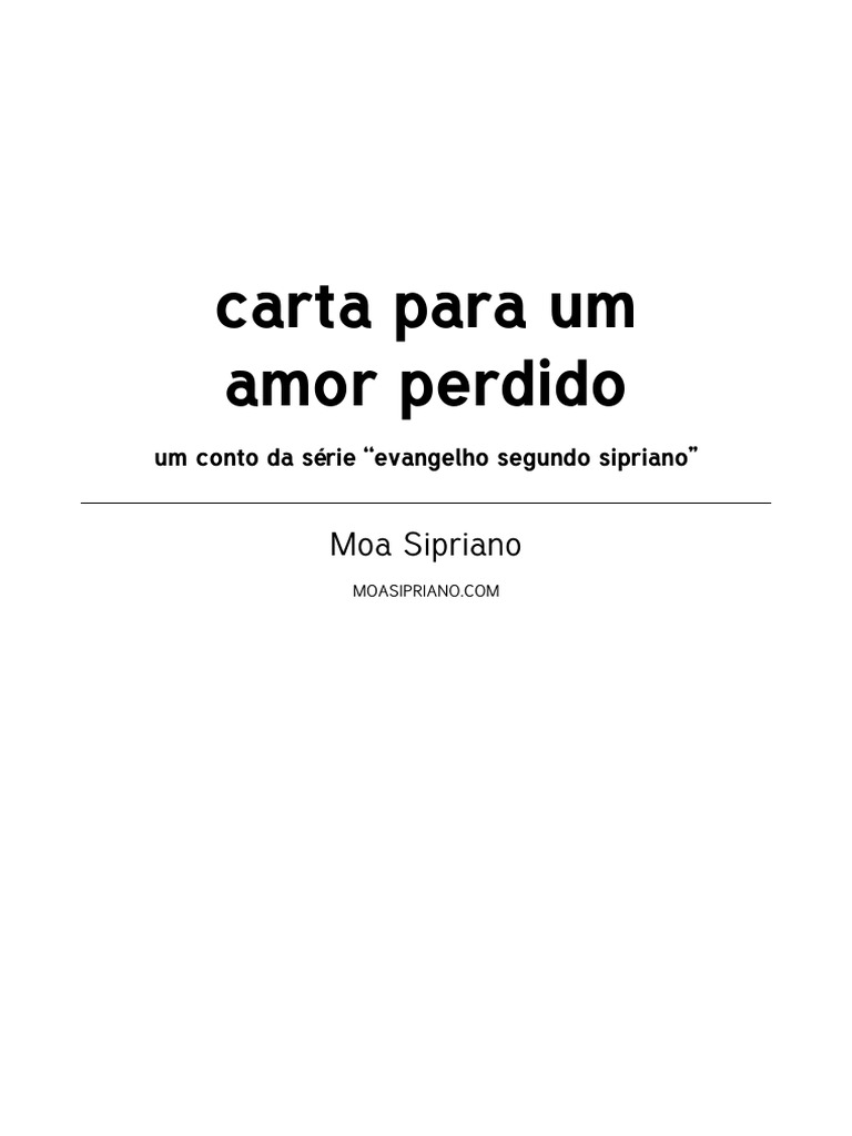 Carta para Um Amor Perdido | PDF | Amor | Tempo